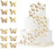 48 Pezzi Farfalla Cupcake Topper Decorazioni, VEGCOO Topper Torta di Compleanno Decorazione da Parete, Farfalla Dessert Topper per Feste di Famiglia, Baby Shower, Anniversario di Matrimonio
