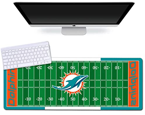 Large Gaming Mouse Pad, Mousepad with Non-Slip Rubber Base for Laptop Computer Desktop Keyboard,Football Fans Boy Husband Gift Little Green Design Mat