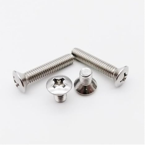 10/50 Stück M2 M2.5 M3 M4 M5 M6 A2 304 Edelstahl Kreuzschlitz Senkkopfschraube Halber Linsensenkkopfschraube Bolzen (Color : 35mm_10pcs M5)