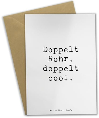 Mr. & Mrs. Panda Beileidskarte Spruch Fagott Doppelt Cool - Geschenk, dankeskarten, osterkarten, Orchester, doppeltes Rohrblatt, Musik, Grußkarte, kreative Entfaltung, Lernen, Instrument, Musiker