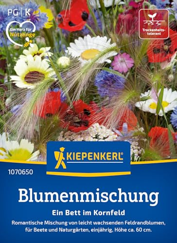 Kiepenkerl Blumensamen-Mischung Ein Bett im Kornfeld 1070650 - Romantische Mischung aus Feldrandblumen für Beete und Naturgärten - Wildblumensamen, Blumenwiese