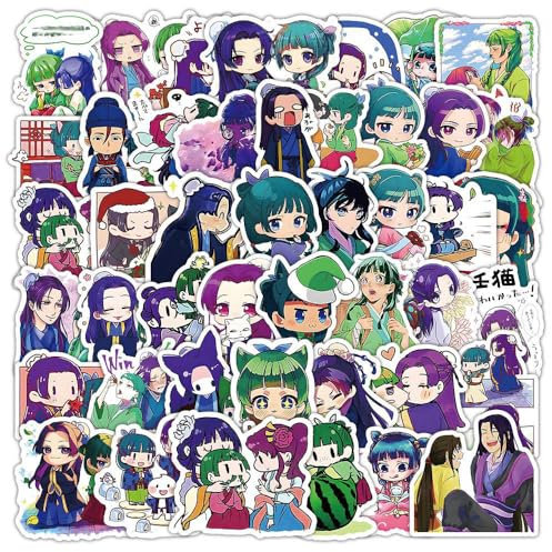 53 Pcs Tagebücher der Apothekerin Aufkleber Anime Figur Maomao Vinyl Wasserdicht DIY Stickers Für Computer Skateboard Gepäck Auto Fahrrad