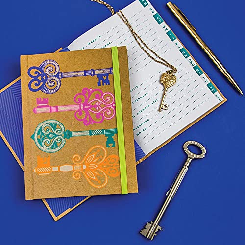 Libro de contraseñas: alfabeto con pestañas, un pequeño cuaderno de contraseñas para registrar nombres, correos electrónicos y contraseña