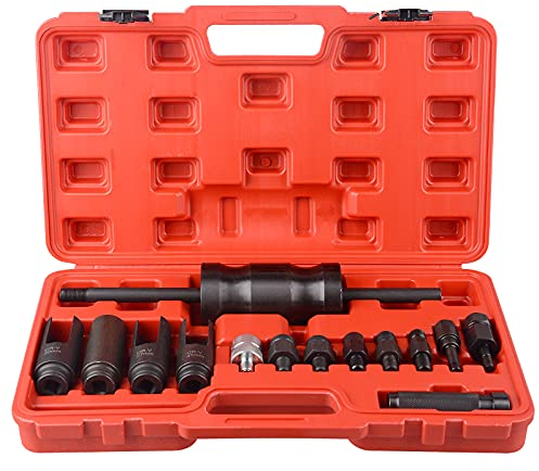 DAYUAN Lot de 14 Outils pour injecteurs Diesel extracteurs d’injecteur CDI, Bosch, Delphi, Deso, Siemens