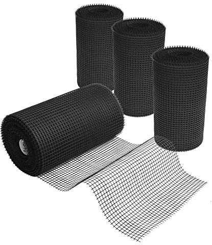 Prime Garden® Kunststoffgitter Gitter Kunststoffzaun Gartennetze Geflügelzaun Zaunnetz (Schwarz, 0,6m x 50m)