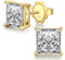 jiamiaoi Männer Ohrringe Gold Stecker Herren Diamant Damen Zirkonia Vergoldet Ohrstecker Silber 925 Viereckig 6mm