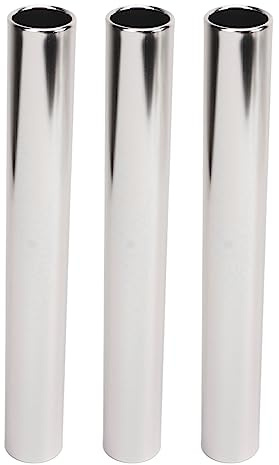 NinGYiYan Aluminum Alloy Brightly Colored Relay Batons for Relay Races and Student Events Track Equipments (Silver)