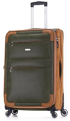 Skylark 29 Lightweight Faux Suede 4 Wheeled Spinner Luggage Trolley Suitcase Travel Bag Telescopic Handle with 3-Digit Combination Lock for 23kg (112 litres)