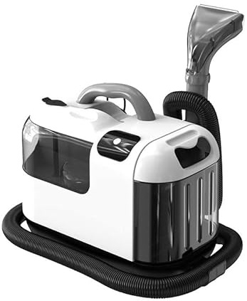 Liten Mattvättare Soffrenoverare 60-70℃ Varmt Vatten 4m Strömkabel 1.5m Slang, med Intelligenta Rösttips, för Hem Soffor/Mattor, Familjer med Barn 110V-White