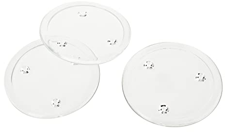 Dessous de bougie en verre VBS, 3 pc., Ø 13/10,5 cm