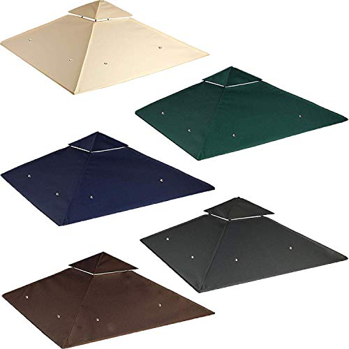 freigarten.de Techo de Repuesto para pabellón de 334 cm x 334 cm, Arena Antigua, Resistente al Agua, Material: Panama PCV Soft 370 g/m², Extra Fuerte, Modelo 10 (Verde)