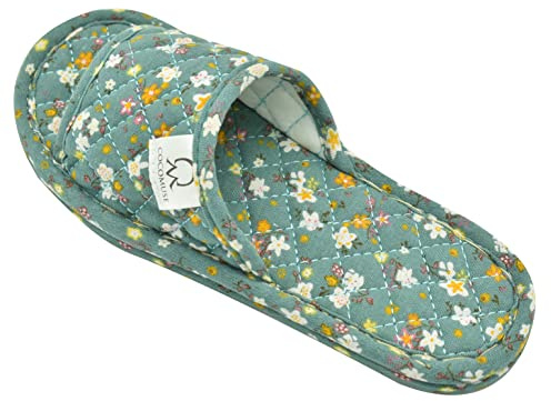 COCOMUSE Ultralight Soft Indoor Open Toe Cotton linen Women's Slippers Absorb Sweat Cloth Bottom House Slippers