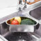 WYFCR Portaoggetti per Lavandino, Mensola Triangolare Portaoggetti Scolapiatti Scolapiatti con Ventosa Lavello Cestino Cesto Appeso Scaffale Lavello, Ceramica Pelaverdure per Cucina Bagno