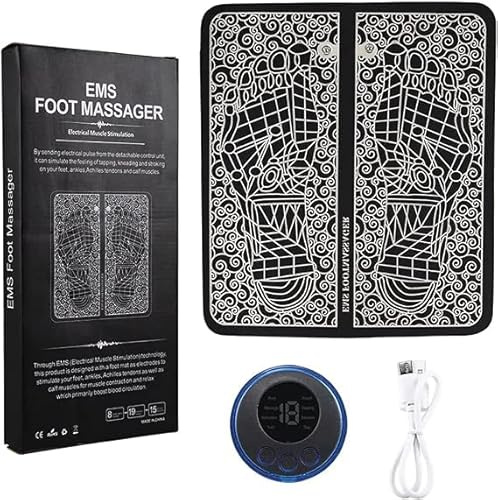 Máquina de masaje de pies y piernas: alfombra masajeadora para aliviar el dolor, mejorar la circulación, experiencia relajante con beneficios de reflexología y relajación muscular profunda