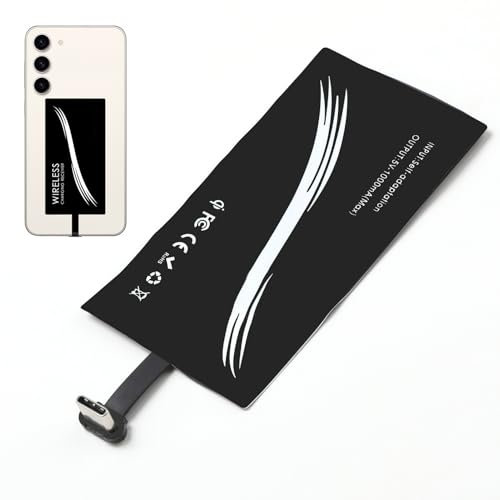 Ricarica Wireless USB C Qi Caricabatterie Ultrasottile,Super Veloce Qi Adattatore Ricarica Wireless Tipo C,Adattatore Induzione Caricatore Tipo C,Compatibile con Google Pixel,Samsung,Huawei,Sony,ecc