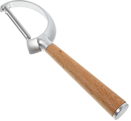 Alipis Gemüseschäler Buchenholzgriff Edelstahl Küchen Schäler Obst Und Birnenschäler Handlich Platzsparend