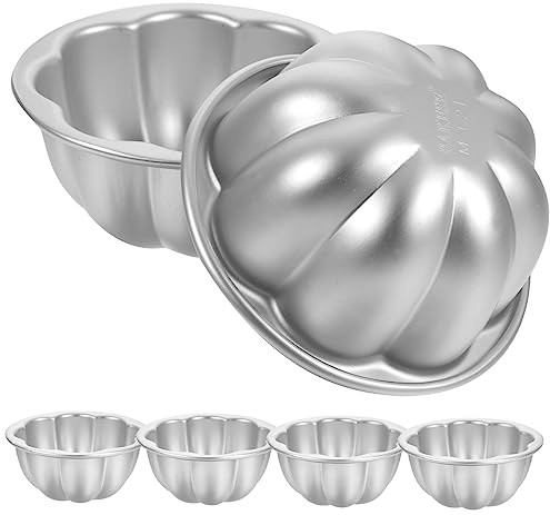 BESTYASH 6 Piezas Molde para Tartas Mini de Aluminio Resistente para Hornear Pudding Muffins Tartas Cupcakes y Postres Pequeños Accesorio Ligero y Compacto para Repostería