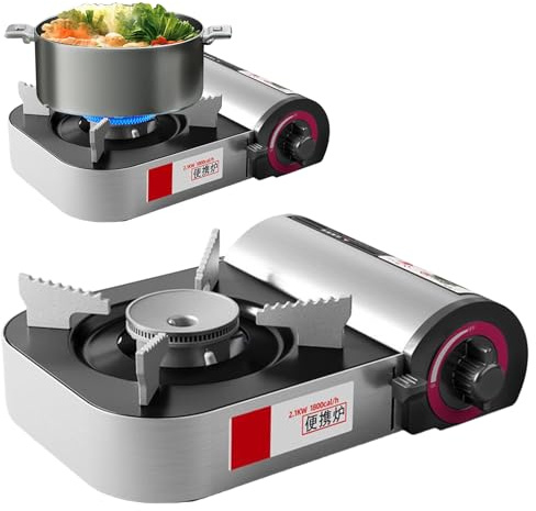 Nankoyal Estufa Portátil | Hornillo De Camping Quemador Portátil - Herramienta Cocina Ligera A Prueba De 2100W Accesorio Cocina Exterior Calefacción Acompañado Parrilla Interior