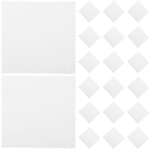 Abaodam Chiffons de Nettoyage pour Polissage Bijoux Lot de 50 en Daim Blanc Faciles à Entretenir pour Lunettes et Écrans Sûrs pour Personnes et Animaux