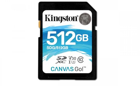 Kingston SDG/512GB SD Card SD Canvas Go, Ideal for DSLRs Drones and Other SD-Card Compatible Action Cameras