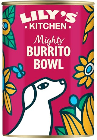Lily's Kitchen Made with Natural Ingredients Adult Wet Dog Food Tin Mighty Burrito Bowl 6 x 400g