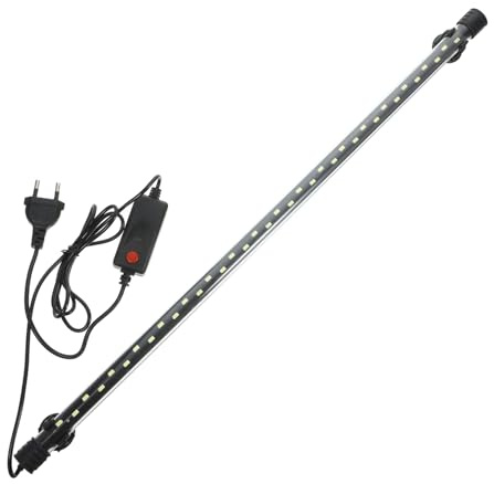 Angoily Lumière Led Pour Aquarium 22.83 Pouces Éclairage Blanc Pur Étanche Avec Ventouses Lampe D'Aménagement Paysager Décorative Pour Poissons Et Plantes Aquatiques