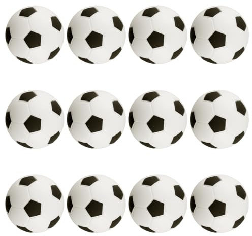 Lotsdonxia 12 Pcs Mini Foam Squeeze Balls Small Portable Stress Relief Ball Set Soft Anti-Stress for Adults Parties and Daily Use (Football)