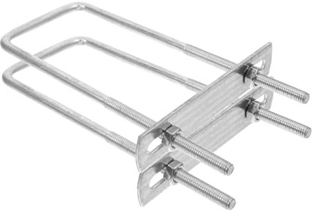OSOLADY 2pcs Stainless Steel Square u Bolts Hardened Clamp for Exhaust Pipe Mounting Boat Automotive