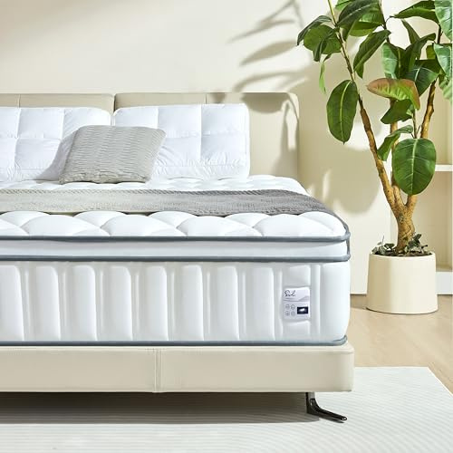 Sozlo Full Size Mattress, 12 Inch Full Mattress in a Box, Cooling Memory Foam and Individual Pocket Springs for Motion Isolation & Edge Support, Medium Firmness for Pressure Relief