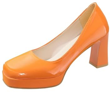 Generisch Mary Jane Chaussures à talons hauts pour femme Escarpins à talons hauts Chaussures à talons hauts Chaussures de mariage en cuir Chaussures de mariage avec talon bloc Chaussures de soirée