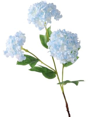LOVDUSA Artificial Snowball Hydrangea - Realistic Fake Flowers for Home & Wedding Decoration(BL10blue)