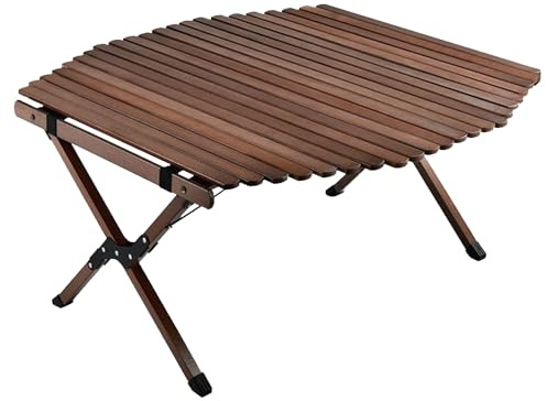 SXDQMX Table Pliante Camping, Design Portable et Enroulable, Table Pliante Exterieur pour Fête et Jardin, Montage Facile, Gain de Place