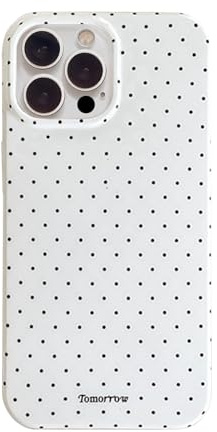 Reownest Handyhülle für iPhone 13 Pro Hülle Polka Dot, Cute Mode Wellenpunkt Muster Aesthetic Design Case für Frauen Mädchen, Weiche TPU Cover Ultra Dünne Silikon Stoßfest Schutzhülle-Weiß