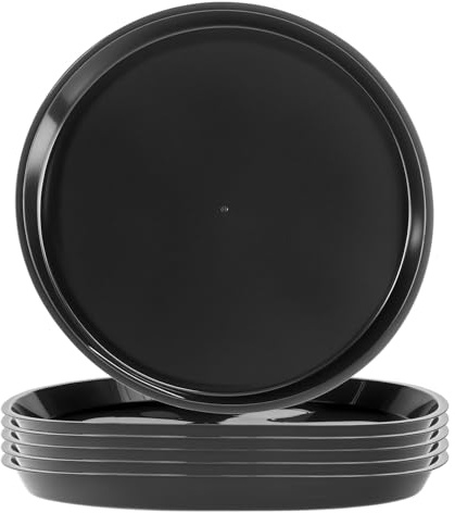 QWORK® 6 Pièces Soucoupe Pot Fleur, ⌀ 40 cm soucoupes pour Plantes Ronds Plastique