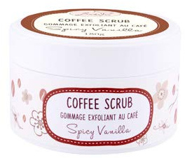 BadeFee - Körperpeeling Coffee Scrub (Spicy Vanilla) 180g - Pflegendes Body Scrub aus gemahlenem Kaffee für zarte & geschmeidige Haut, ohne Mikroplastik, vegan & Tierversuchsfrei, Made in Germany
