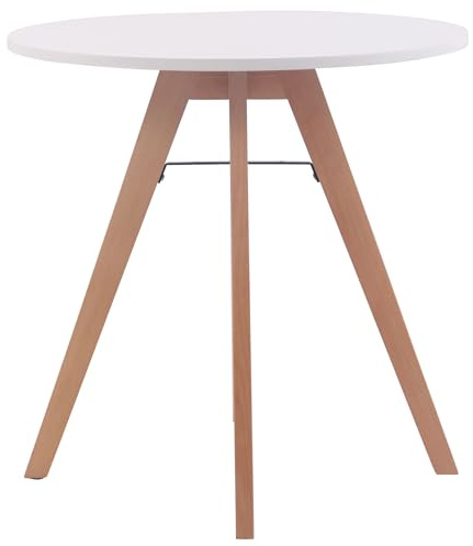 Viktor runt köksbord - matbord med MDF-skiva - bistrobord med träben i ek - storlek: 75 cm