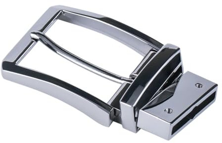 DJCAIZYY 1 3/8 (35mm) Belt Buckle Reversible Replacement Belt Buckle Square Gun Black
