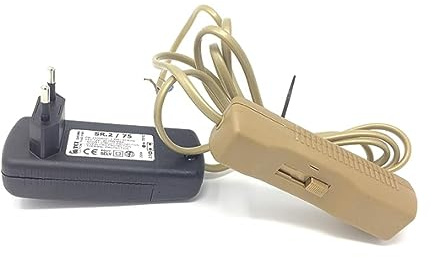 TCI Netzteil Halogen, Steckernetzteil 230V, Dimmer SR.2/75 Schnurdimmer Trafo Transformator 12 Volt 75 Watt, gold