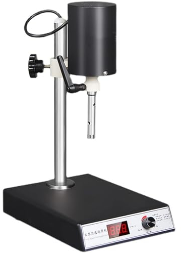 Homogeneizador De Dispersión De Alta Velocidad, Emulsionante Dispersor De Laboratorio, 300~23000 R/min, Velocidad Ajustable, Con 2 Cabezales De Trabajo, Elevación Manual, Capacidad 300 Ml, Para Labora