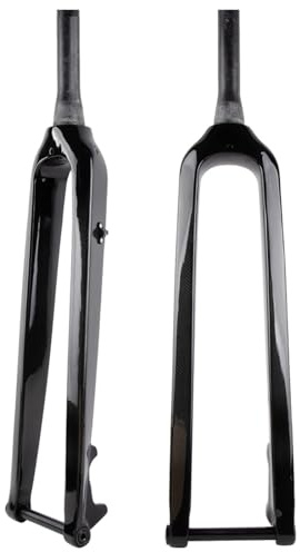 HWEVDHJ Fourche Rigide De Vélo De VTT en Carbone 26'' 27,5'' 29'' 1-1/8'' Tube Droit/Conique Vélos Fourche Avant Axe Traversant 15x100mm Fourches Rigides De Vélo Double Acheminement