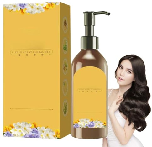 Tintura Naturale Per Capelli, Tintura Floreale Monodose Vegetale, Tintura Per Capelli Monodose, Shampoo Colorante Per Capelli A Base Vegetale Di Lunga Durata Per Adulti, Uomini, Anziani, Nonne