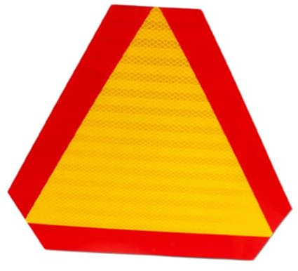 Oshhni Langsam bewegendes Fahrzeugdreieckszeichen Reflektor Ersetzen Sie Teil Praktische tragbare Tragbare Warndreieck für Zubehör, Gelb