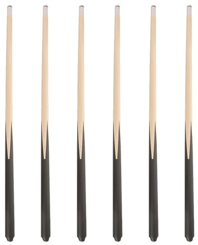 Parliky 6 St Mini Pool Cue Sticks för Pojke Träpinnar Biljardköer för Nybörjare Familjespel och Övning