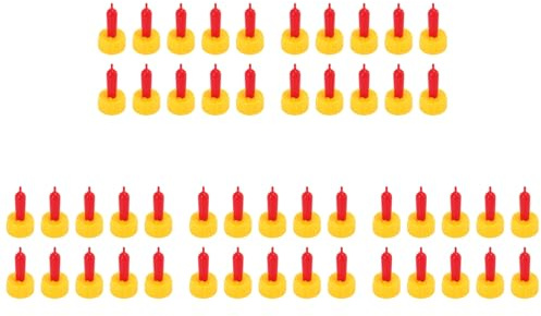 Jnchdghwa 50 Piezas Chupete de Silicona Tetina para Bebida de Leche para Alimentar Cordero, Oveja, Potro, Ternero, Fácil de Roscar En la Botella de Coque
