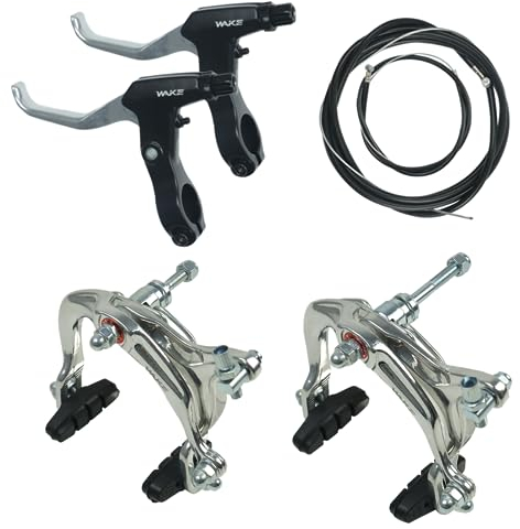 FOMTOR Fahrradbremsen-Set, C-Bremssättel, C-Form, Fahrradbremshebel, Griffe, 2,5 Finger, 2,2 cm Durchmesser, für die meisten Fahrräder, Rennräder, MTB, BMX, Radfahren