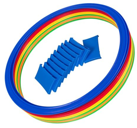 Supvox 10 Stück Ringwurfspiel Für Kinder 28cm Kunststoffringe Mit Schnallen Outdoor Spielzeug Zur Hand Augen Koordination Wurfspiel Karneval Garten Hinterhof