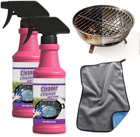 BBQ Cleaner, 2026 New Oven Cleaner, BBQ Grill Cleaner for Outdoor Grills, Safe Heavy Duty Cleaner for Burnt Food & Grease (2PCS)