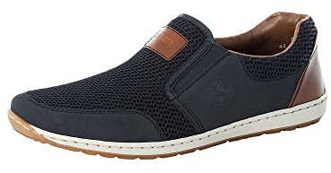 Rieker Frühjahr/Sommer, Herren Slipper, Blau (Pazifik/Navy/Amaretto 14), 44 EU (9.5 UK)