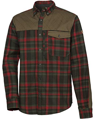 Parforce Jagdhemd Spreewald Oliv/Rot kariert L