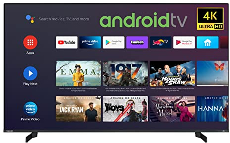 Toshiba 55UA5D63DGY 55 Zoll Fernseher / Android TV (4K Ultra HD, HDR Dolby Vision, Smart TV, Play Store & Google Assistant, Triple-Tuner, Bluetooth) [2023]